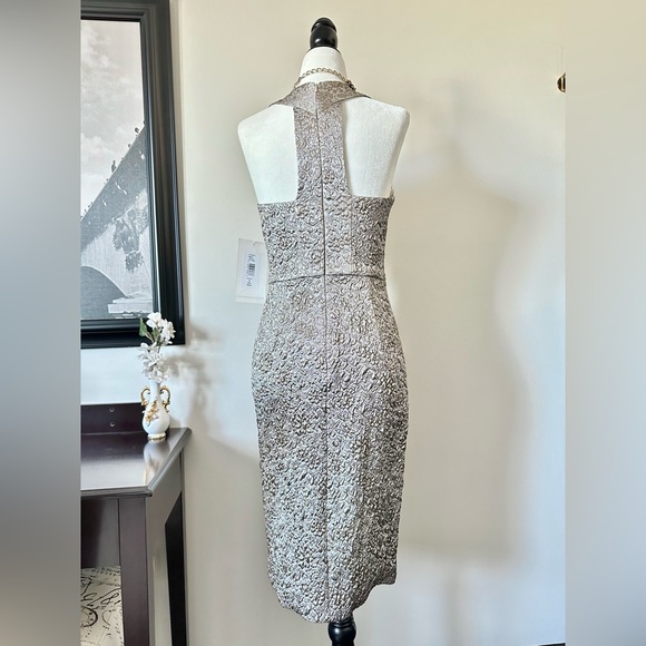 THEIA Metallic Brocade Dress - Picture 11 of 16